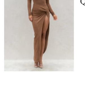 Midi skirt, chocolate brown skirt, size XL, fits more like a L